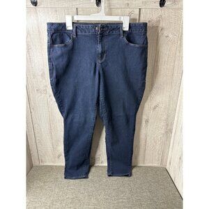 No Boundaries Womens Plus Size 18W Low Rise Skinny Jeans Cotton Blend Dark Wash